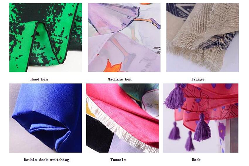 Silk Georgette Long Scarves-5