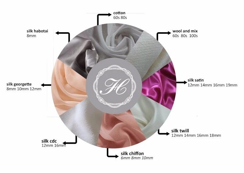 Foulards en soie pour femmes roulés à la main-6 Ladies Silk Scarves Hand Rolled-6