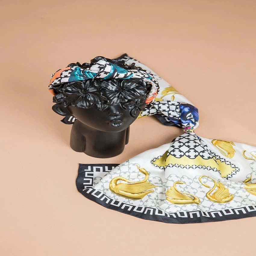 Printed Silk Head Scarf-4